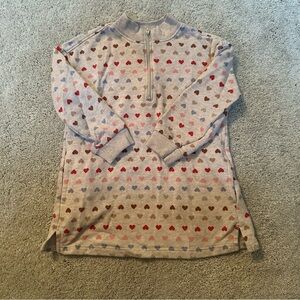 Kids Heart Patterned Long Sleeve Dress